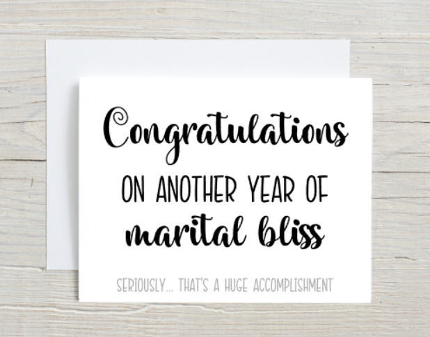 Marital Bliss Anniversary Card
