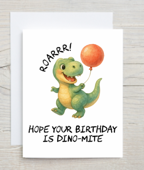 Dino-Mite Birthday Card