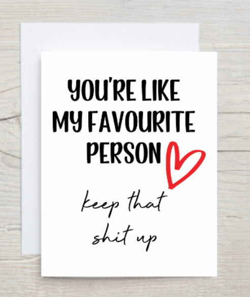 Favourite Person Valentine's Card