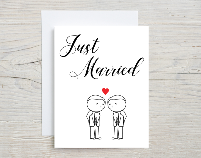 Grooms Just Married Card