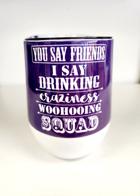 Friends Themed Wine Tumblers