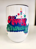Birthday Party Themed Wine Tumblers