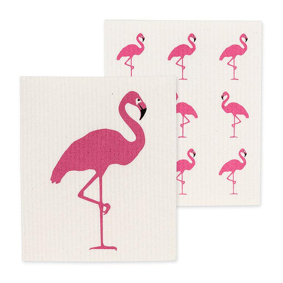 Flamingo Themed Swedish Dishcloths