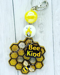 Bee Kind Honeycomb Keychain