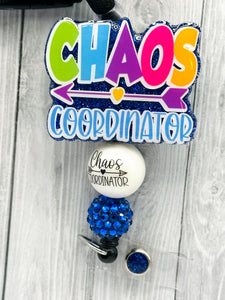 Chaos Coordinator Lanyard Style Badge Reel