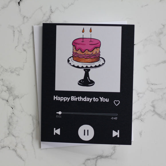 Birthday Song Greeting Card