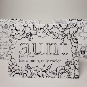 Aunt Colour Me Card