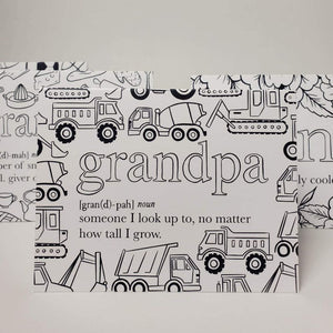 Grandpa Colour Me Card
