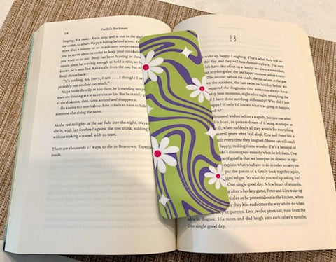 Retro Neon Squiggles Bookmark