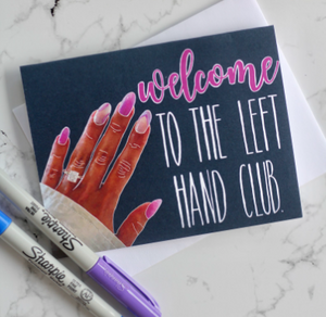 Left Hand Club Greeting Card