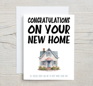 Congratulations On Your New Home Card