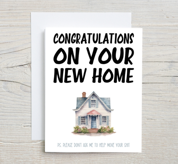 Congratulations On Your New Home Card