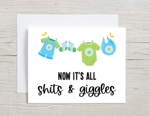 Shits & Giggles Baby Card