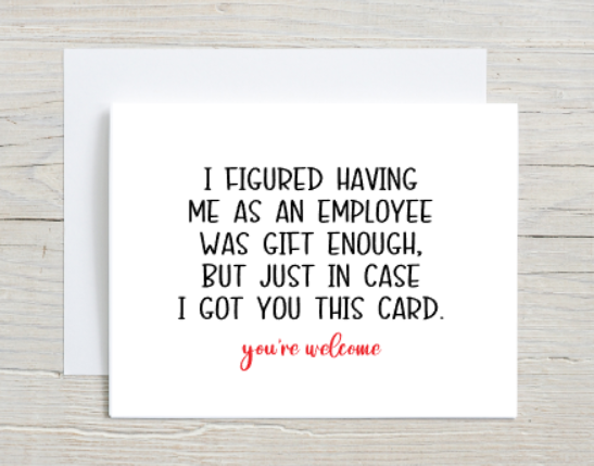 Employee Gift Enough Card