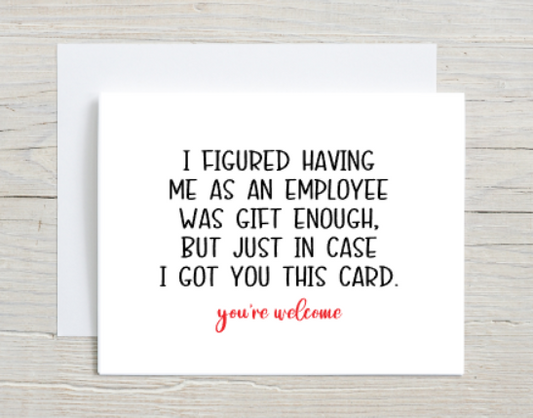 Employee Gift Enough Card