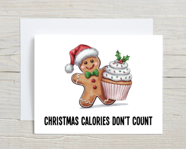 Christmas Calories Don't Count Card