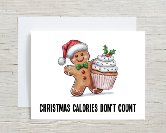 Christmas Calories Don't Count Card