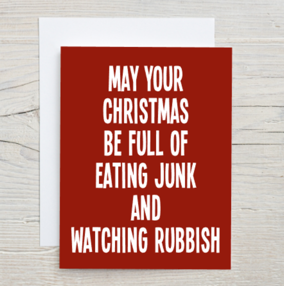 Eating Junk & Watching Rubbish Card