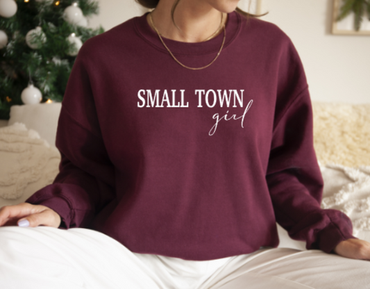 Small Town Girl Embroidered Crews
