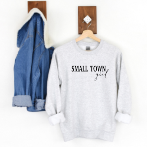 Small Town Girl Embroidered Crews