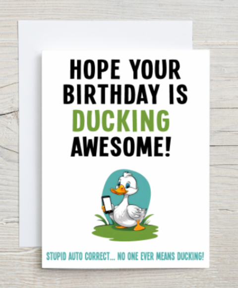 Happy Ducking Birthday Birthday Card