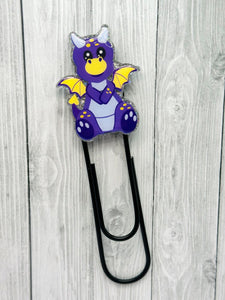 Purple Dragon Paperclip Bookmark
