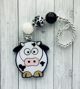 Pudgy Cow Rearview Mirror Charm