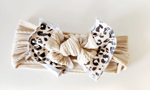 Baby Headband Cheetah Print Bow