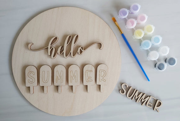 Hello Summer DIY Sign Kit
