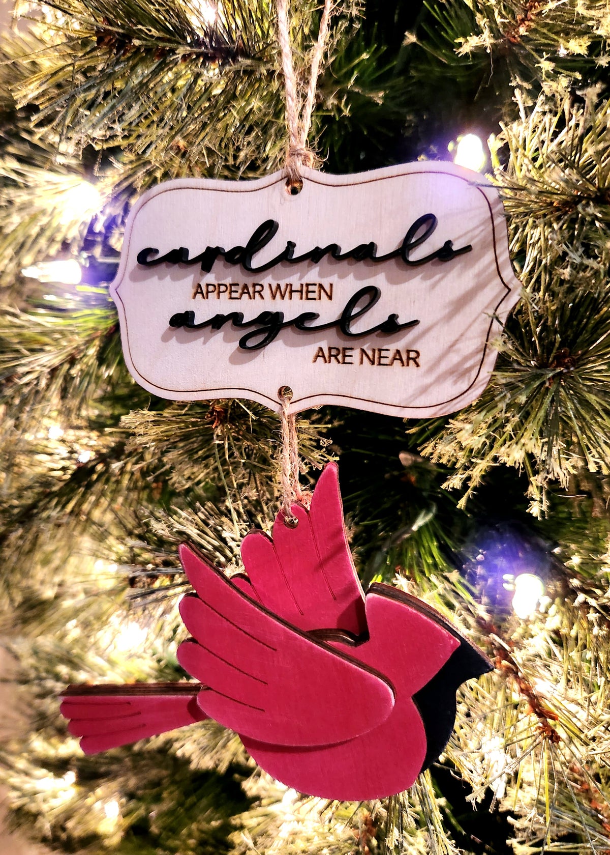 Cardinals appear when Angels are near Ornament