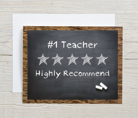 5 Star Teacher Card