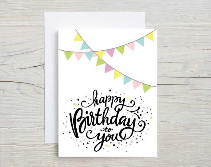 Happy Birthday Banner Card