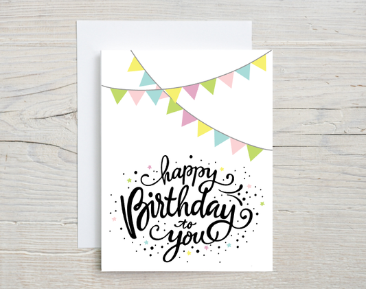 Happy Birthday Banner Card