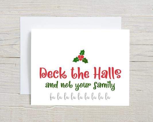 Deck the Halls Card