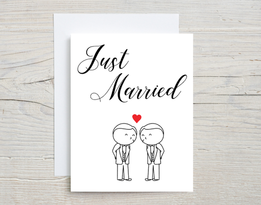Grooms Just Married Card