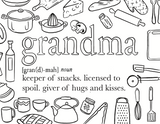 Grandma Colour Me Greeting Card