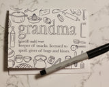 Grandma Colour Me Greeting Card