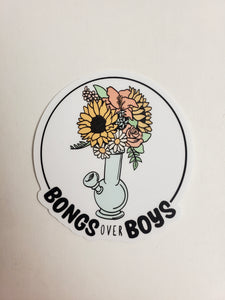 Bongs Over Boys Vinyl Sticker