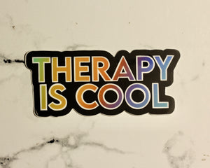 Therapy Is Cool Vinyl Sticker