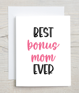 Best Bonus Mom Ever Card
