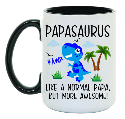 Papasaurus 15 oz Mug