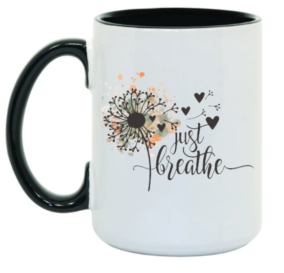 Just Breathe 15 oz Mug