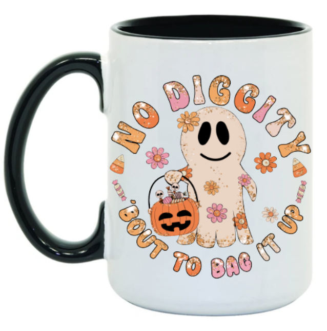 No DIGGITY BOUT TO BAG IT UP 15 oz MUG