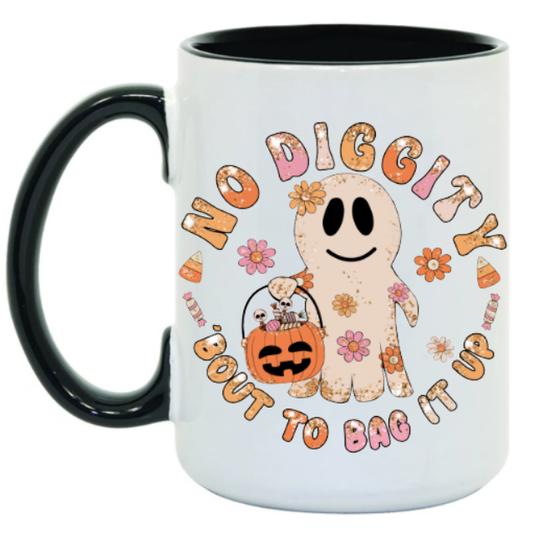No DIGGITY BOUT TO BAG IT UP 15 oz MUG