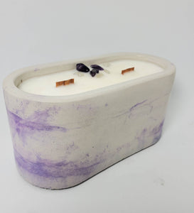12oz Oval Wood Wick Soy Candle