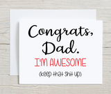 Congrats, I'm Awesome Card