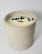 8oz Round Wood Wick Soy Candle
