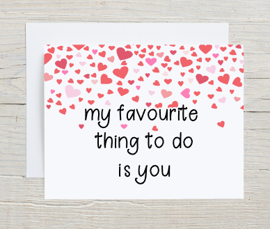 My Favourite Thing To Do Card