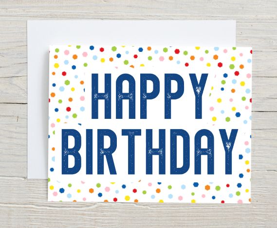 Happy Birthday Confetti Card