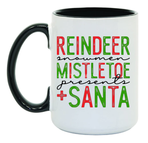 Reindeer Mistletoe Santa 15 oz Mug